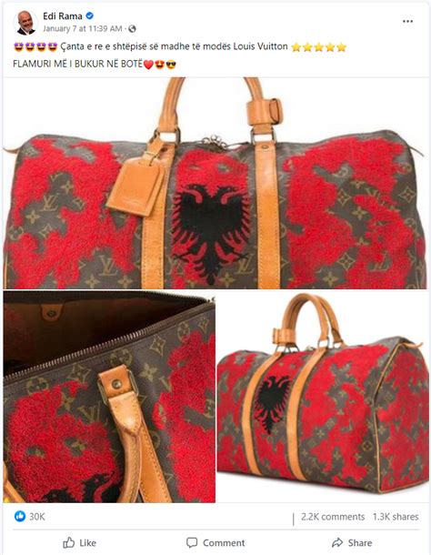 lv bag with albanian flag|'Louis Vuitton' denies Rama's claim: The bag with the Albanian .